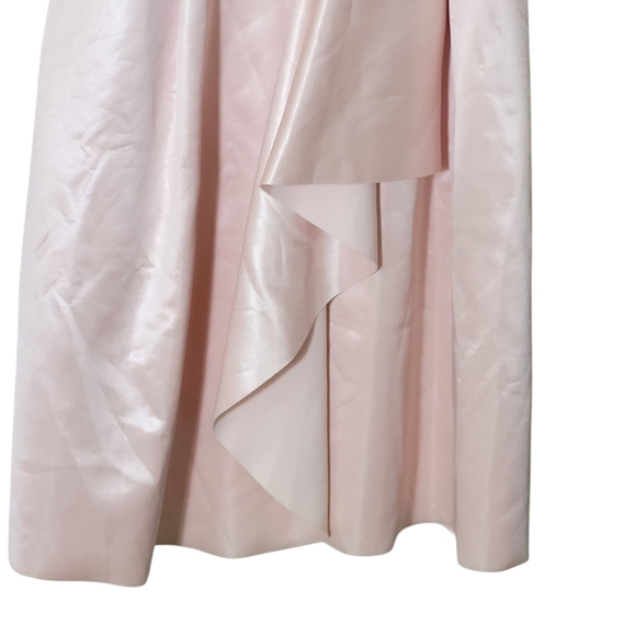 Asos Elegant Pink Satin Spaghetti Strap Wrap Dress Size 14 - Picture 9 of 11